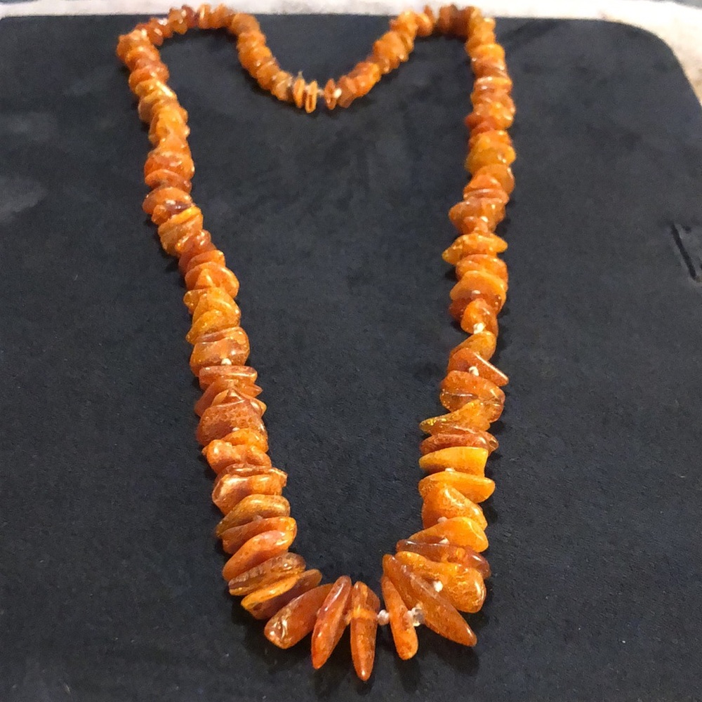 Beautiful Vintage Baltic Amber Necklace Natural Graduated Golden Amber Beads